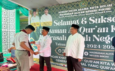 Khataman Al-Qur'an dan Wisuda Tahfidzh MAN Binjai Digelar Secara Sukses